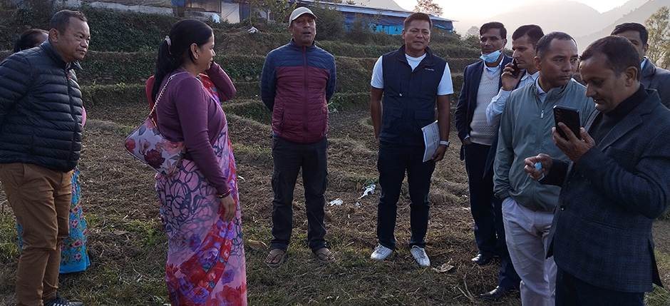 Slider Image: Site inspection for Slaughter Slab Waling Municipality